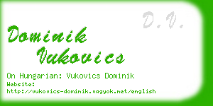 dominik vukovics business card